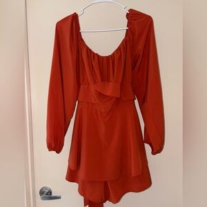 Elegant Rust Romper